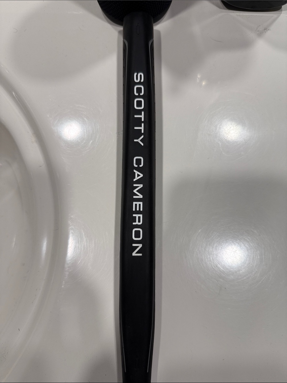 Scotty Cameron Black Grip with White Lettering